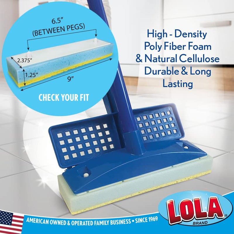 LOLA Squeeze Sponge Mop Refill - w/Foam & a Natural Cellulose Layer, Absorbs and Wicks Moisture, only Fits LOLA Brand Sponge Mop, 9â€ Head - Image 3